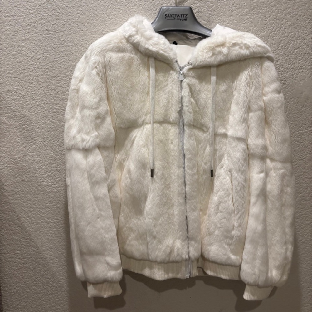 Sakowitz Fur Zip Up Hoodie